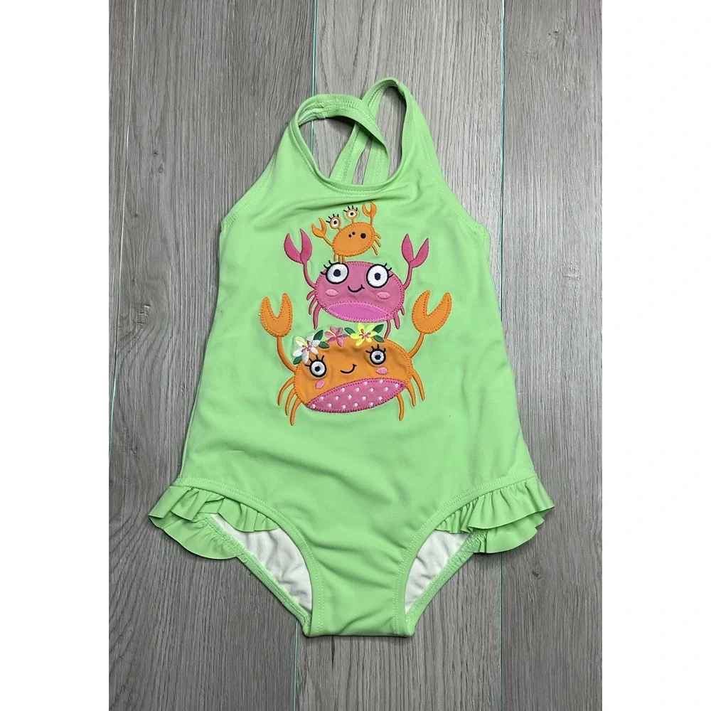 NWT Gymboree Green Crab Swimsuit Size 12 To 18 Months